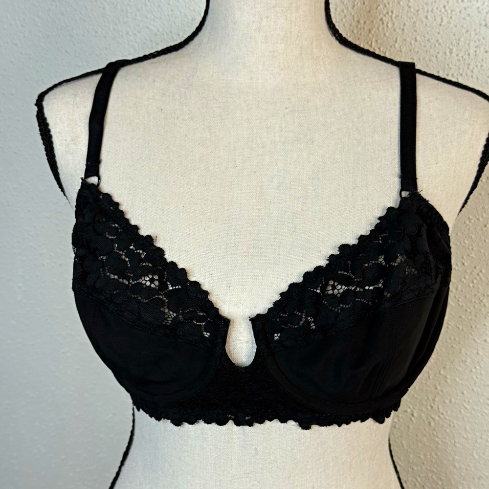 Intimately free people Floral Lace Underwire Bra Adjustable black 34DD
